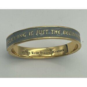 Disney Couture Kingdom Enamel Bracelet Believing is Just the Beginning Gold Blue